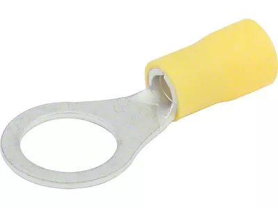 Allstar Performance Vinyl Insulated Ring Terminal; 12-10 Gauge; 3/8-Inch Hole; 20-Pack
