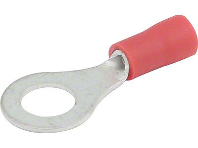 Allstar Performance Vinyl Insulated Ring Terminal; 22-18 Gauge; 1/4-Inch Hole; 20-Pack
