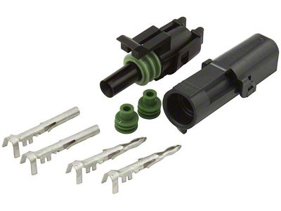 Allstar Performance Weather Pack Connector Kit; 1-Pin