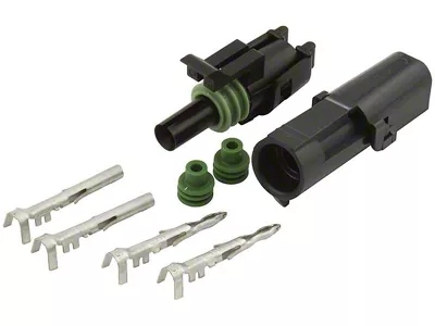 Allstar Performance Weather Pack Connector Kit; 1-Pin