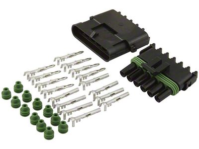 Allstar Performance Weather Pack Connector Kit; 6-Pin