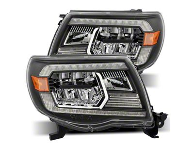 AlphaRex 05-11 Toyota Tacoma LUXX Crystal Headlights Plank Style Design - 880735