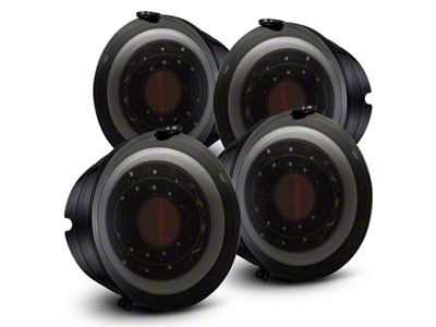 AlphaRex 05-13 Chevrolet Corvette PRO-Series LED Tail Lights Jet Black - 610020