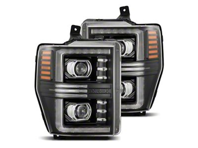 AlphaRex 08-10 Ford F250-550 PRO-Series Projector headlights Black w/Activ Light/Seq - 880308