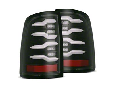 AlphaRex 09-18 Dodge Ram Luxx-Series LED Tail Lights Black w/ - 640004