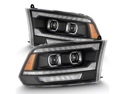 AlphaRex 09-18 Ram 1500/2500 PRO-Series Proj Headlights Black w/Sequential Signal - 880561