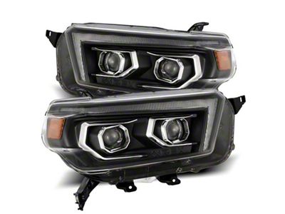 AlphaRex 10-13 Toyota 4Runner PRO-Series Projector Headlights Plank Style Black - 880755