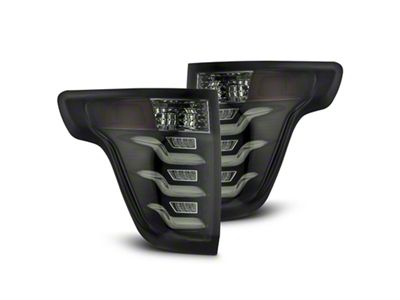 AlphaRex 11-15 Ford Explorer PRO-Series LED Tail Lights Jet Black - 660010