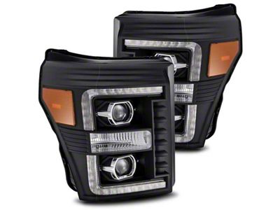 AlphaRex 11-16 Ford F-350 SD LUXX LED Proj Headlights Plank - 880146