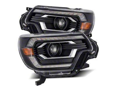 AlphaRex 12-15 Toyota Tacoma PRO-Series Projector Headlights Plank Style Black - 880749