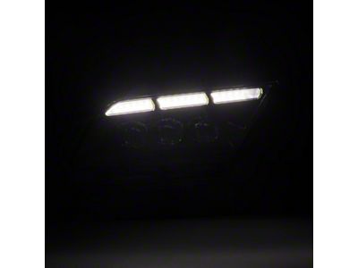 AlphaRex 13-14 Ford Mustang NOVA-Series LED Projector Headlights Blk w/Activ - 880487