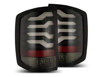 AlphaRex 14-18 Chevrolet Silverado 1500 PRO-Series LED Tail Lights Jet - 620010