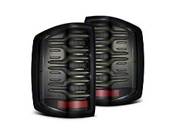 AlphaRex 14-18 Chevy Silverado 1500 Luxx-Series LED Tail Lights Alpha-Black - 620040