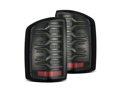 AlphaRex 14-18 GMC Sierra 1500/2500HD/3500HD LUXX-Series LED Tail Lights Alpha-Blk - 630030