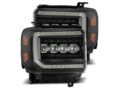 AlphaRex 14-18 GMC Sierra NOVA LED Proj Headlights Plank Style - 880617