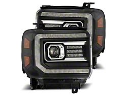 AlphaRex 14-18 GMC Sierra PRO-Series Proj Headlights Plank Style Black - 880613
