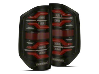 AlphaRex 14-21 Toyota Tundra LUXX LED Taillights Black/Red w/Activ Light/Seq - 672050