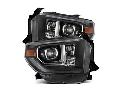 AlphaRex 14-21 Toyota Tundra LUXX-Series LED Proj Headlights Blk w/Actv - 880835