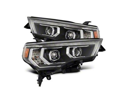 AlphaRex 14-22 Toyota 4Runner LUXX-Series LED Proj Headlights Blk w/Actv - 880811