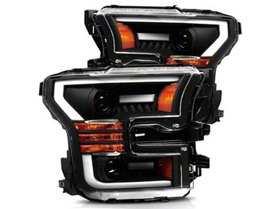 AlphaRex 15-17 Ford F-150 LUXX LED Projector Headlights Plank Style - 880167