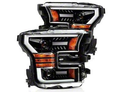 AlphaRex 15-17 Ford F-150 PRO-Series Proj Headlights Plank Style Gloss - 880158