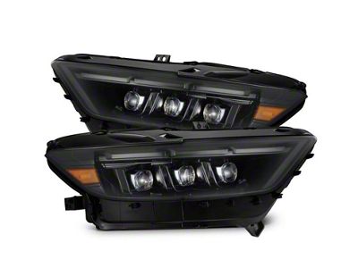 AlphaRex 15-17 Ford Mustang NOVA LED Proj Headlights Alpha Black - 880261