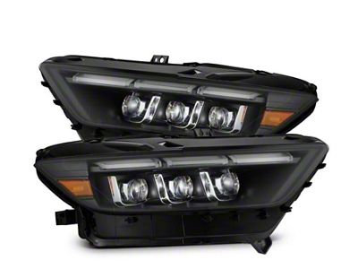 AlphaRex 15-17 Ford Mustang NOVA LED Proj Headlights Black w/Activ - 880262