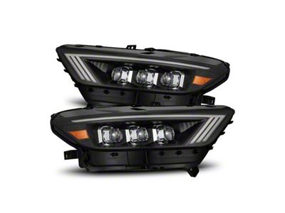 AlphaRex 15-17 Ford Mustang NOVA Series LED Projector Headlights Blk - 880144