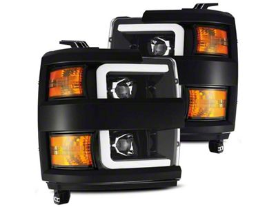 AlphaRex 15-19 Chevy 2500HD PRO-Series Proj Headlights Plank Jet Blk - 880226