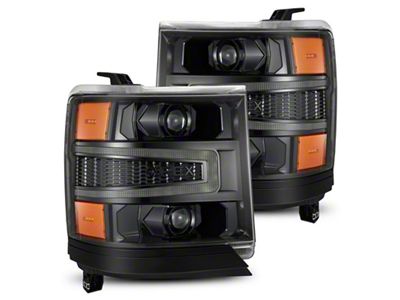 AlphaRex 16-18 Chevy 1500HD LUXX LED Proj Headlights w/Seq - 880233