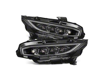 AlphaRex 16-21 Honda Civic NOVA-Series LED Proj Headlights Blk w/Activation - 880491