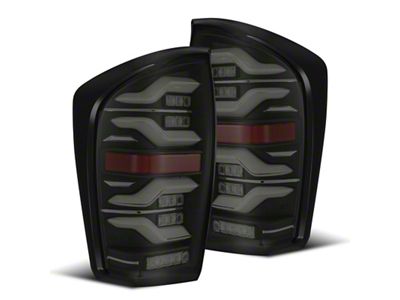 AlphaRex 16-21 Toyota TacomaLUXX LED Taillights Blk w/Activ Light/Seq Signal - 680090