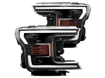 AlphaRex 18-19 Ford F-150 PRO-Series Proj Headlights Plank Style Matte - 880186