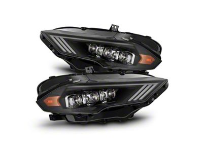 AlphaRex 18-22 Ford Mustang NOVA-Series LED Projector Headlights Black - 880258