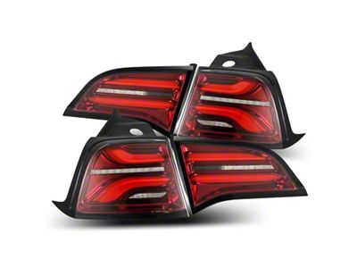 AlphaRex 20-22 Model Y PRO-Series LED Tail Lights Red - 601040