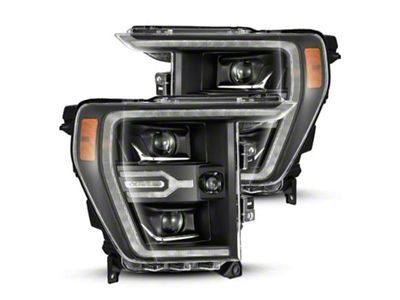 AlphaRex 21-22 Ford F150 Luxx-Series Projector Headlights Black w/Activ Light/Seq - 880139