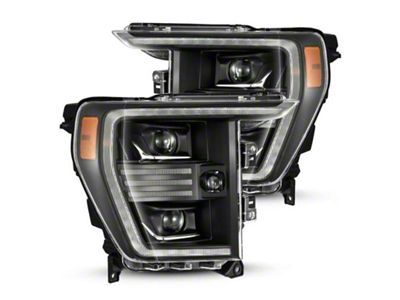 AlphaRex 21-22 Ford F150 PRO-Series Projector headlights Black w/Activ Light/Seq - 880293