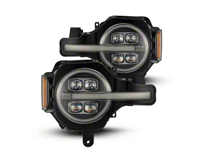 AlphaRex 21-23 Ford Bronco NOVA LED Projector Headlights Black - 880260