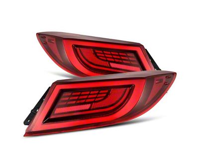 AlphaRex 22-24 Toyota GR86 LUXX LED Taillights Vivid Red - 675030