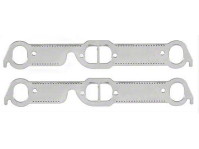 Mr. Gasket Aluminum Header Gasket; D Port Shape; Port Dimensions W-1.55 in. x H-1.94 in.; - 7418G