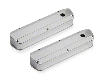 Mr. Gasket Aluminum Valve Cover; 1/4 in. Thick Billet Rail; Natural Finish; Pair; - 6843G