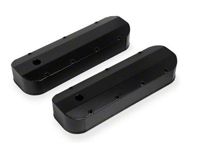 Mr. Gasket Aluminum Valve Cover; 1/4 in. Thick Billet Rail; Pair; - 6831BG