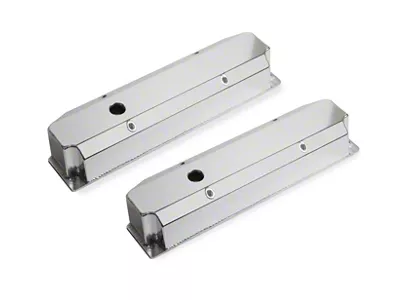 Mr. Gasket Aluminum Valve Cover; Long Bolt; Natural Finish; Pair; - 6864G