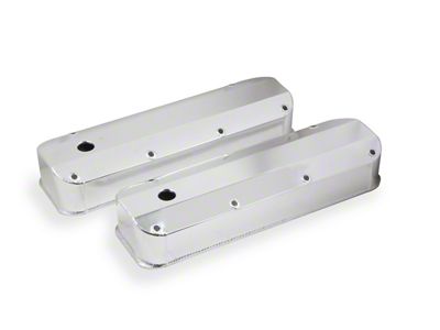 Mr. Gasket Aluminum Valve Cover; Natural Finish; Pair; - 6874G