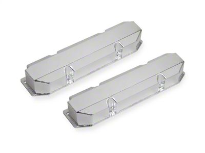 Mr. Gasket Aluminum Valve Cover; Short Bolt; Natural Finish; Pair; - 6862G