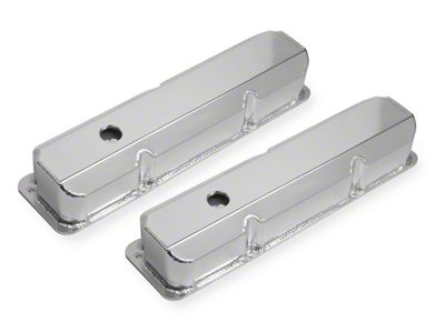 Mr. Gasket Aluminum Valve Cover; Tall Style; Short Bolt; Natural Finish; Pair; - 6872G