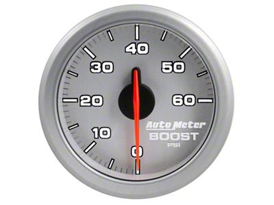 Auto Meter Airdrive 2-1/6in Boost Gauge 0-60 PSI - Silver - 9160-UL
