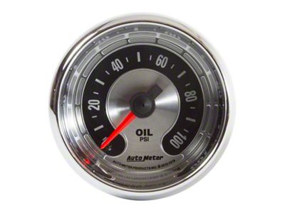 Auto Meter American Muscle 2 1/16in 100PSI Mechanical Oil Pressure Gauge - 1219