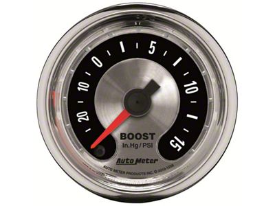 Auto Meter American Muscle 52mm Full Sweep Electric 30 In Hg.-Vac/15PSI - 1258
