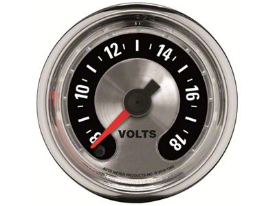 Auto Meter American Muscle 52mm Full Sweep Electric 8-18 Volts Voltmeter - 1282